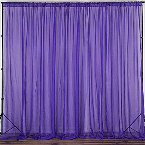 AK TRADING CO. 120" Wide (10Ft Wide) Sheer Voile Drape Panels for Backdrop, Wedding Events, Ceiling Drapes, Event Masking, & Decor - Select from 6ft to 50ft Length. (10 feet x 20 feet, Red)