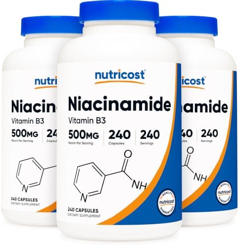 Nutricost Niacinamide (Vitamin B3) 500mg, 240 Capsules, Flush Free | Gluten-Free, GMO-Free