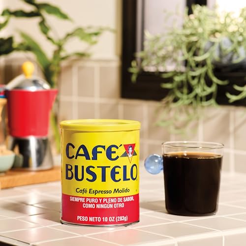 Café Bustelo, Espresso Style Dark Roast Ground Coffee, 10 oz. Can | Packaging May Vary