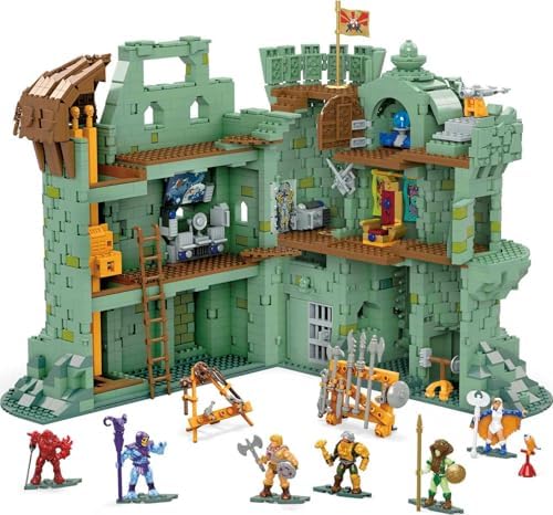 MEGA Masters of The Universe Building Set, Castle Grayskull with 3508 Pieces, 6 Poseable Micro Action Figures, 13+ Inches Tall, for Adult Collectors