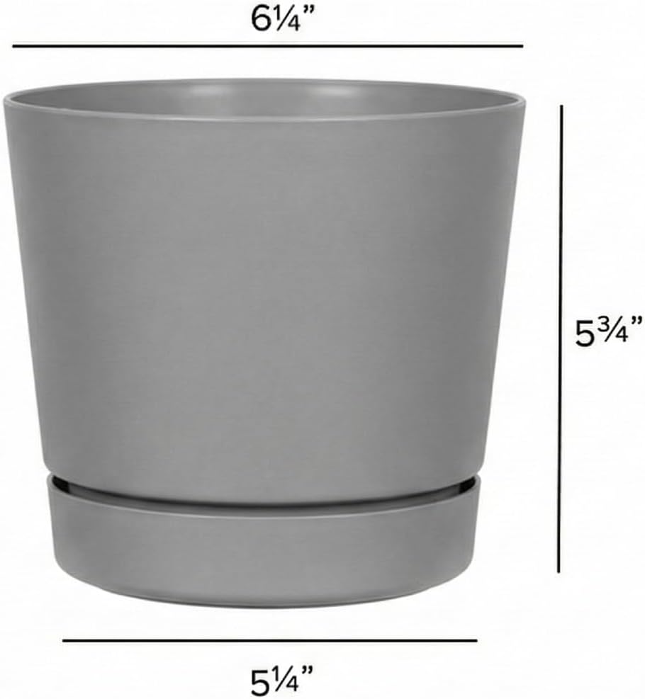 Novelty Majestic Full Depth Round Cylinder Pot, Glossy White, 8-Inch (10082)