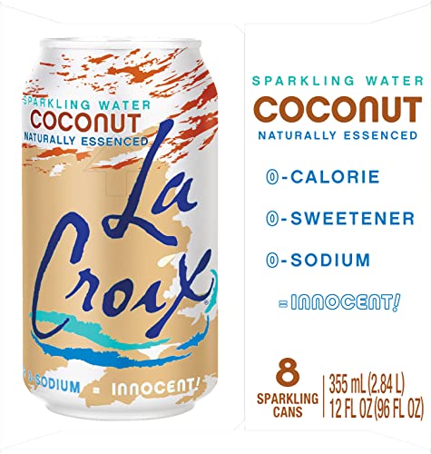 La Croix, Water Sparkling Coconut, 12 Fl Oz, 8 Count