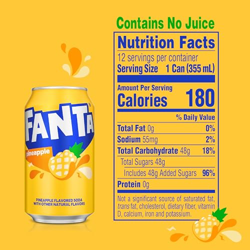 Fanta Pineapple, 12 fl oz, 12 Pack