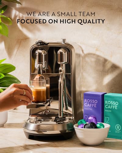 ROSSO CAFFÈ Espresso Pods for Nespresso Original Machines, Variety Pack 60 | Six Distinct Coffee Blends • Smooth to Intense Roasts • Rich Crema