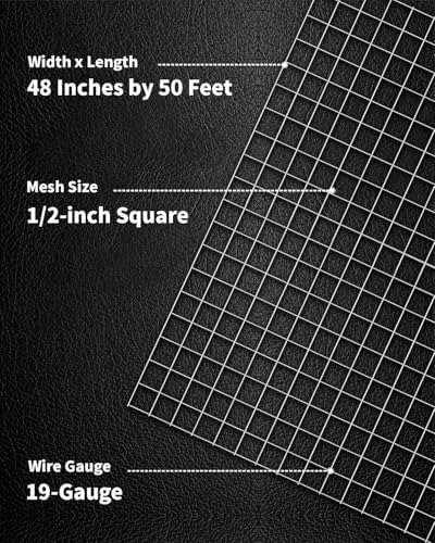 Hardware Cloth 1/2'' Chicken Wire Fencing 48'' x 100' 19-Gauge