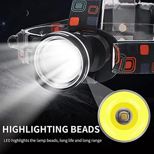 BORUIT RJ-2166 Super Bright LED Headlamp with White Light, 3 Modes Adjustable Headlight Flashlight, IPX4 Waterproof Head Torch Great for Running