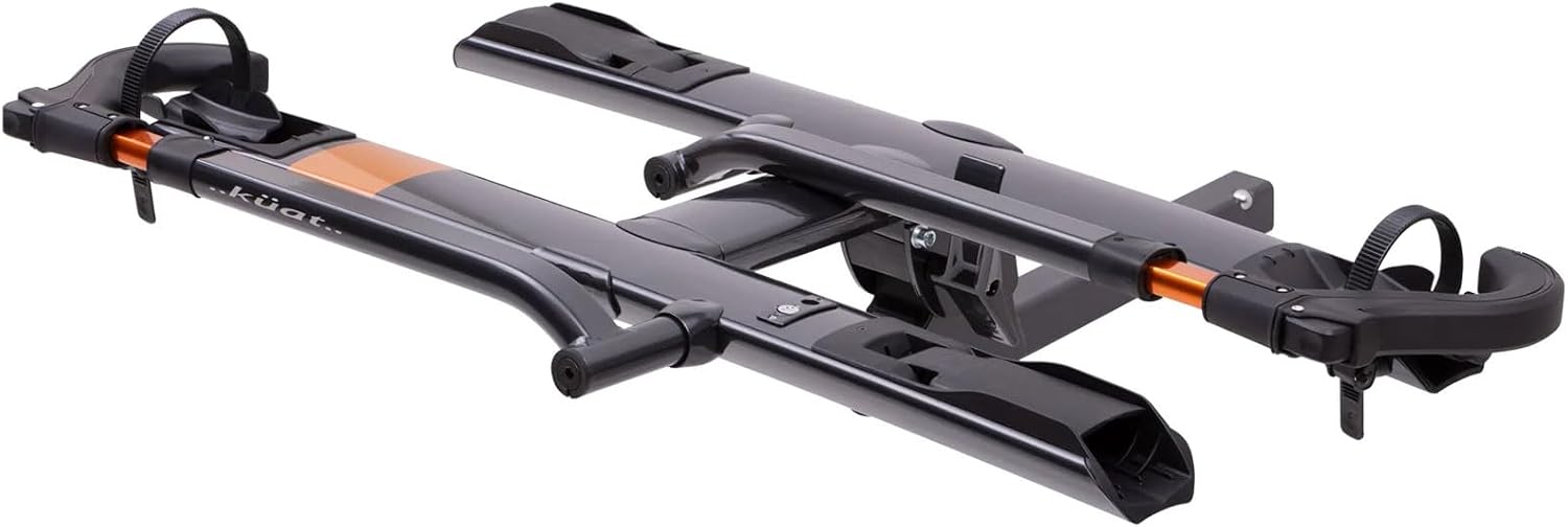 Kuat Sherpa 2.0 Compact 2-Bike Transporting Hitch Rack | Durable Lightweight Aluminum Compact 2-Bike Transporting Hitch Rack w/Cable Lock & Foldable Tire Cradles, 40 Lbs per Tray