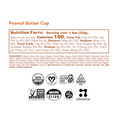 GoMacro Kids MacroBar Organic Vegan Snack Bars - Oatmeal Chocolate Chip Cookie (0.90 Ounce Bars, 7 Count)