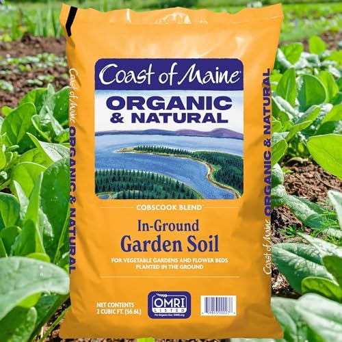 Coast of Maine Organic & Natural Cobscook Blend In-Ground Garden Soil - Multi-Use In Ground Garden Soil with Compost & Sphagnum Peat Moss - Annual &
