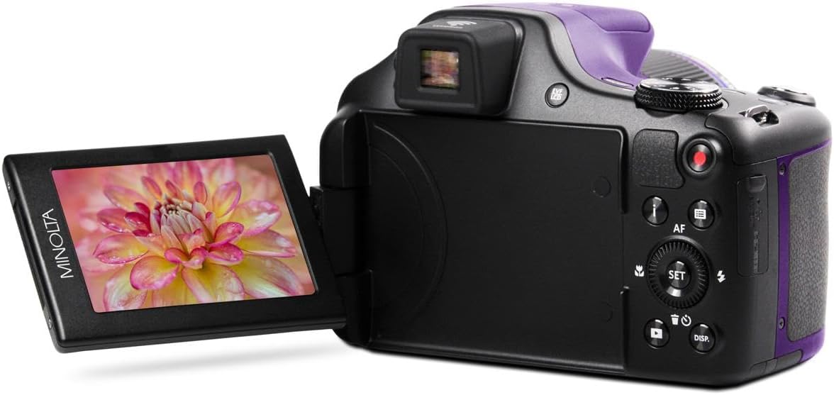 Minolta MN67Z Pro Shot 20MP Camera, 67X Zoom, 1080p HD Video (Red)