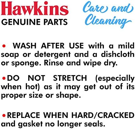 Hawkins A10-09 Gasket Sealing Ring for Pressure Cookers, 2 to 4-Liter, Black