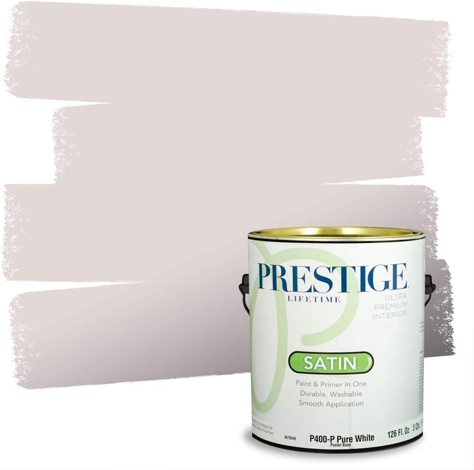 PRESTIGE Paints Exterior Paint and Primer In One, 1-Gallon, Satin, Comparable Match of Sherwin Williams* Socialite*