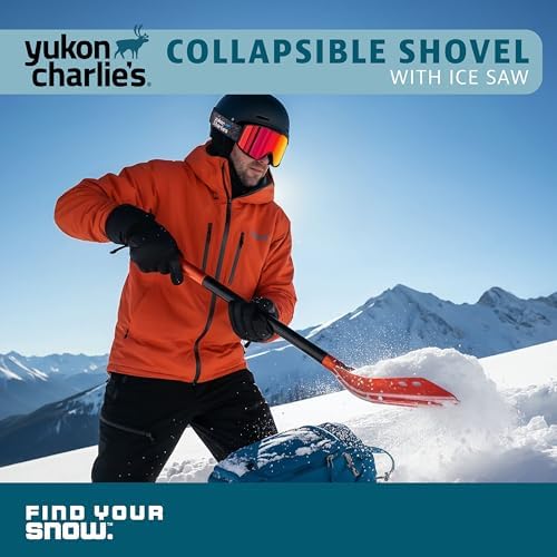 Yukon Charlie's Collapsible Snow Shovel, Lightweight Snow Shovel for Camping, Car, Emergency Kit