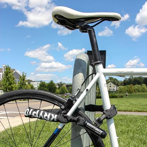Kryptonite Keeper 785 Bike Chain Lock, 2.8 ft Heavy Duty Anti-Theft Lock | 7mm Manganese Steel Links, 85cm Length, Disc-Style Cylinder, Nylon Sleeve for Motorcycle, Scooter, Gate, Fence