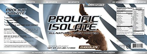 Nutrition Prolific Isolate All Natural Whey Protein Isolate (Gluten Free, Lactose Free, Stevia Sweetened, 25g Protein, 100 Calories) – 2.5lb Jar – Chocolate