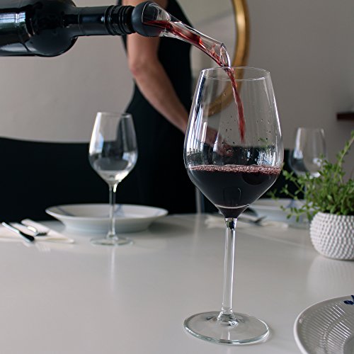 Barvivo Red Wine Aerator and Wine Saver Pump with 2 Vacuum Bottle Stoppers - Preserver For Your Wine - Ultimate Gift Idea as Valentines Day Gifts