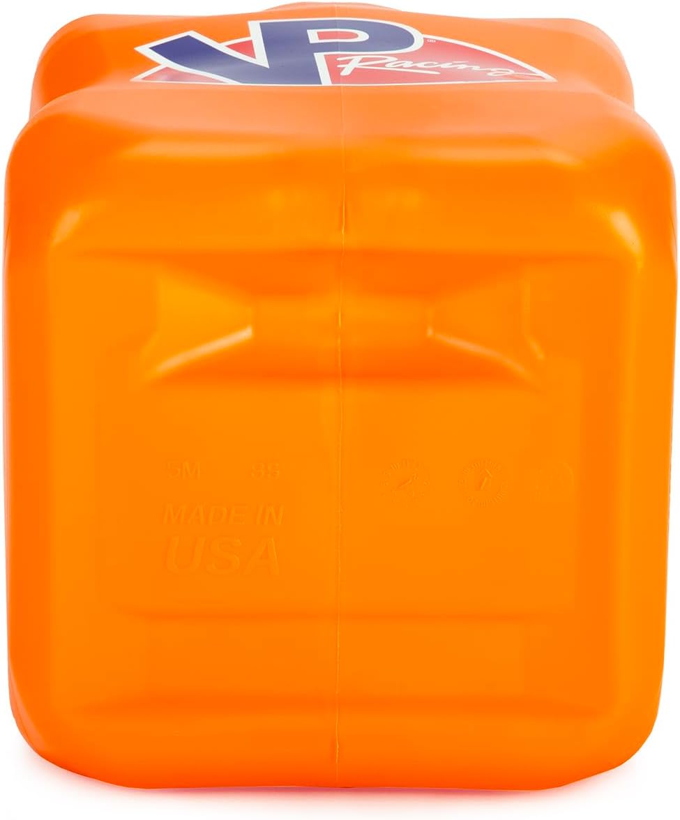 VP Racing 3572-CA, 5.5 Gallon Square motorsport Jug Orange with 2 Deluxe Filler Hoses (2 Pack)
