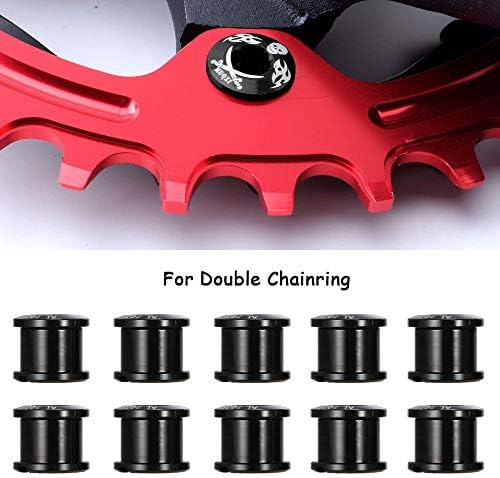 Saiper 10pcs Double Chainring Bolts M8 Chain Ring Bolts