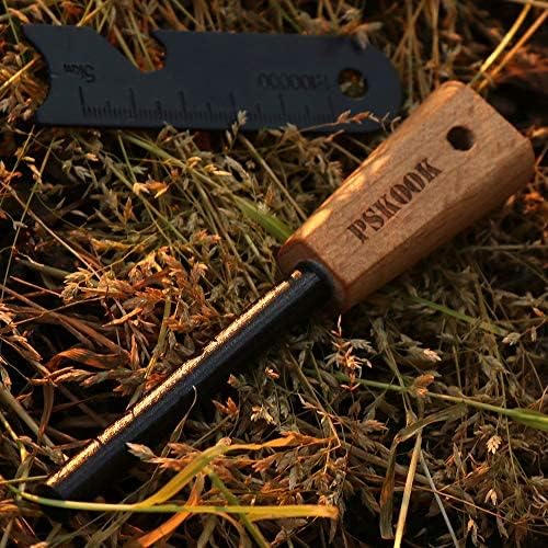 Bow Drill Kit Fire Starter, Primitive Wood, Survival Practice Friction Fire Tool for Scout Outdoor Activity Teaching, Outward Bound Training, Wildness Survival Beginner