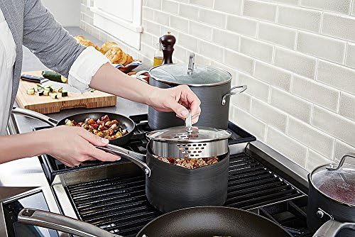 Calphalon 1943333 Classic Nonstick Sauce Pan with Cover, 3.5 quart, Grey