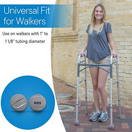 RMS Walker Glide Balls with Precut Opening, Fit Most Walkers | Easy Installation, Fit Most Walkers