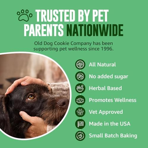 Old Dog Cookie Company Tiny Diabetic Dog Treats | All Natural, 2 Calorie, Vet Approved Pet Snacks | Top Treat for Dogs | Healthy Chews for Large