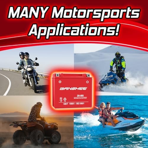 Banshee Replacement GYZ20H YTX20-BS YTX20H-BS YB16-B-CX 12V Sealed Motorcycle AGM Battery 18Ah