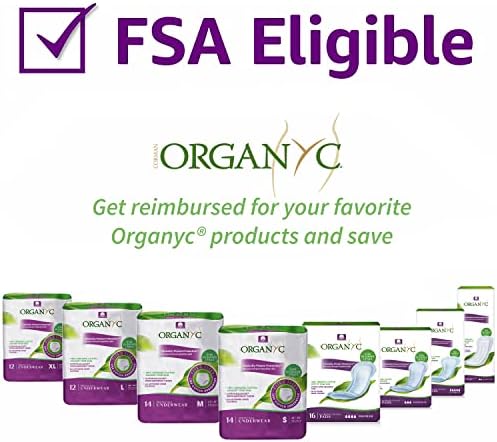 Organyc – 100% Organic Cotton Light Incontinence Pads for Bladder Leaks (Maximum, 16 Count(1 Pack))