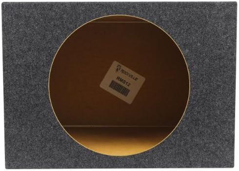 Rockville RMS12 Single 12" Sealed 1.6 Cu Ft Car Sub Enclosure Box, 3/4" MDF | Made in USA, Gold Spring-Loaded Terminals, Glued and Stapled Joints