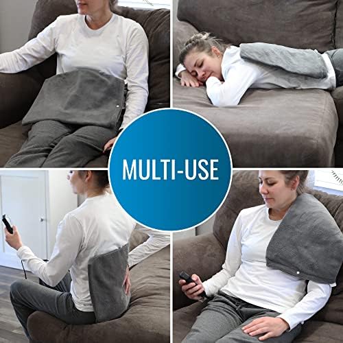 DMI Heating Pad for Pain Relief with 4 Heat Options & Moist Heat for Back Pain Relief,FSA and HSA Eligible,Neck and Shoulders,Muscle Aches,Arthritis,Period Cramps,9ft Cord,14.5 x 12 ',Medium