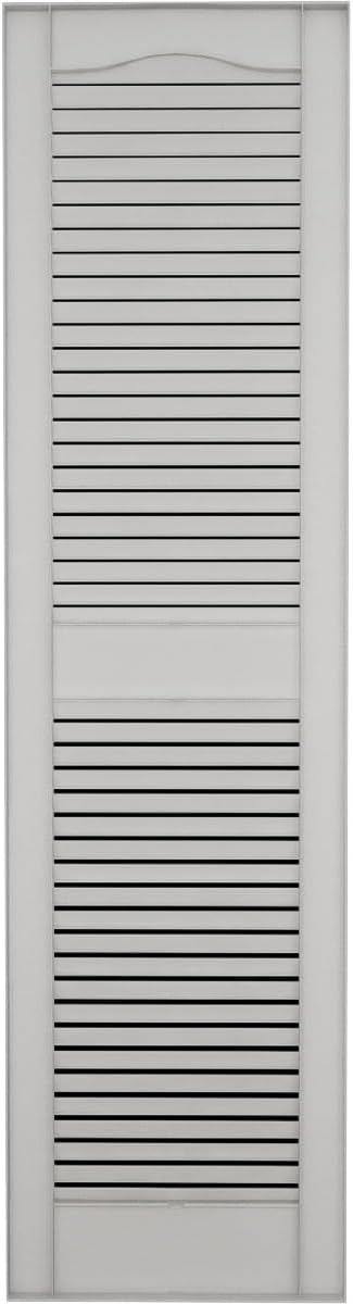 14 1/2"W x 60"H EverColor Open Louver Exterior Vinyl Shutters, w/Installation Shutter-Lok's & Matching Screws (Per Pair), Black