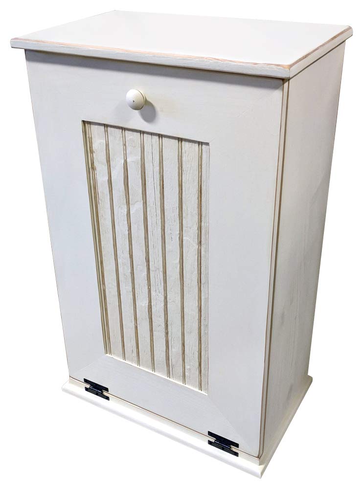 Sawdust City Tilt-Out Wooden Trash Bin Holder (Old - Black)