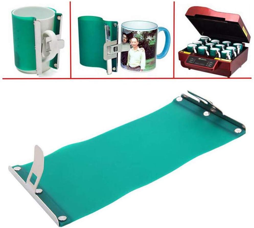 E-Found 6pcs 15OZ Sublimation Silicone Mug Wraps 3D Sublimation Silicone Mug Clamp Mug Wraps for Sublimation in Oven Fixture 3D Rubber Mug Clamps