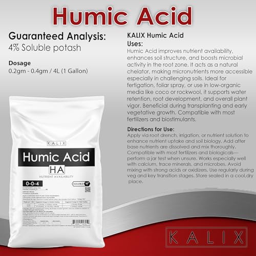 KALIX Humic Acid Fertilizer | Water-Soluble Organic Soil Conditioner for Root Growth & Nutrient Uptake | Improves Soil Structure & Plant Health