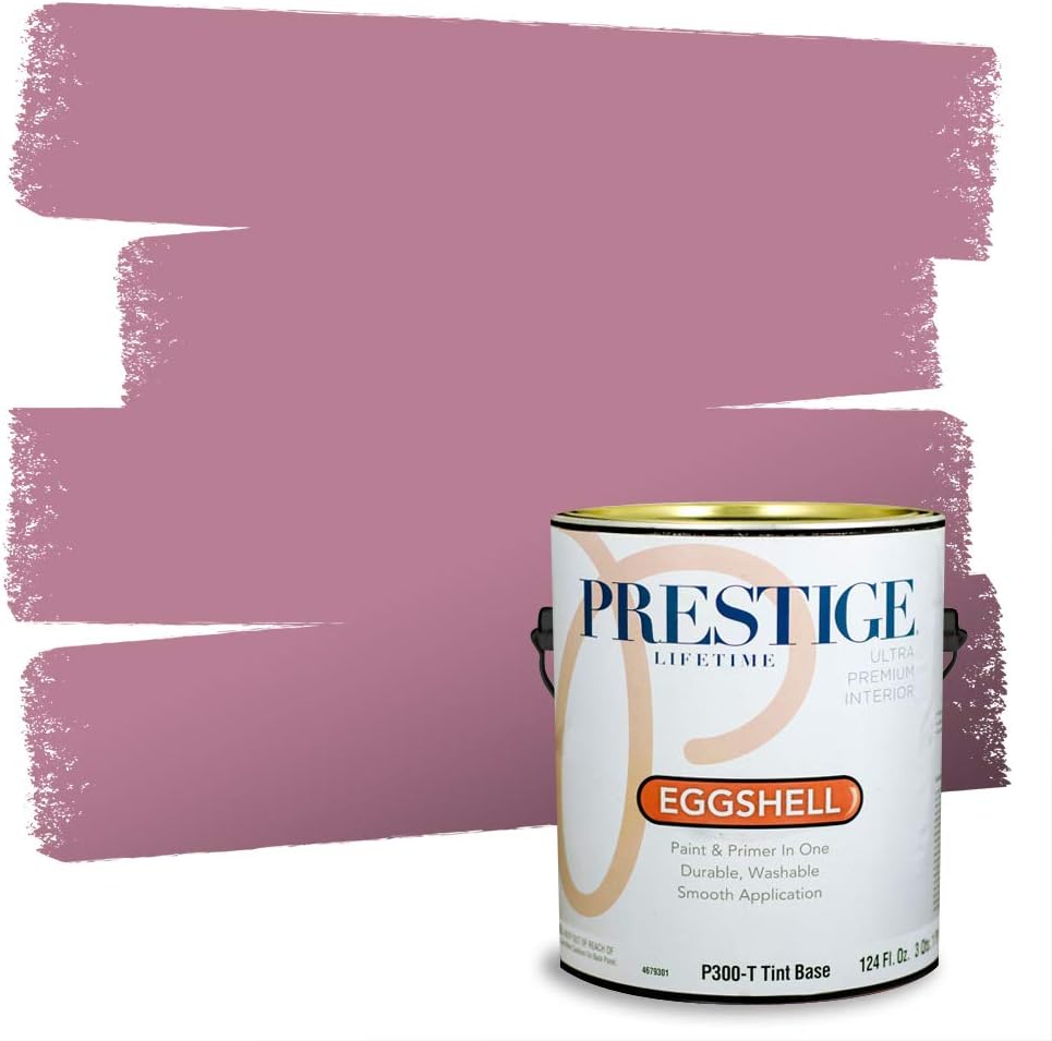 PRESTIGE Paints Exterior Paint and Primer In One, 1-Gallon, Satin, Comparable Match of Sherwin Williams* Grandeur Plum*