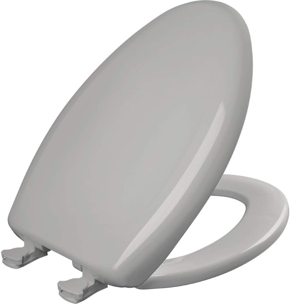 Bemis Classic Colors Slow Close Toilet Seat, Easy Clean Hinges and Durable Plastic Seat, Made in USA, Elongated, Black