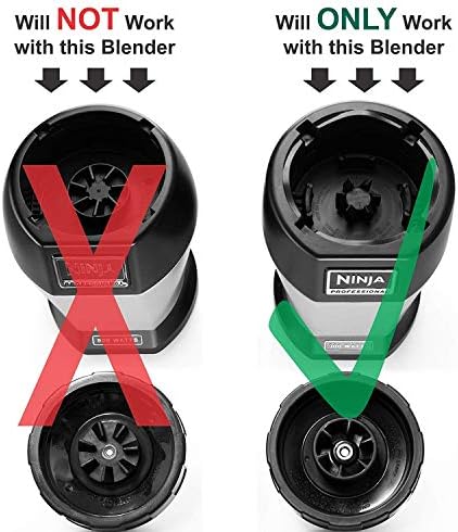 Ninja Blender Replacement Parts - Bottom Blade 6 Fins for Nutri Ninja Auto iQ BL480 BL480D BL482 BL456 Blenders (Female Fins Only) (1 Pack)
