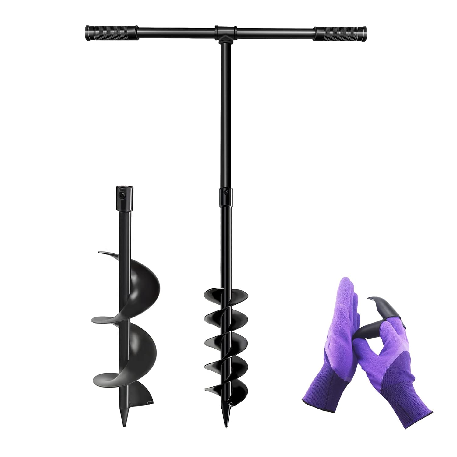 LONGRUN Auger Drill Bit for Planting-1.7"x15" Planting Auger, Garden Spiral Hole Drill Bulb Planter Tool for Planting, Bedding Plants, Flowers