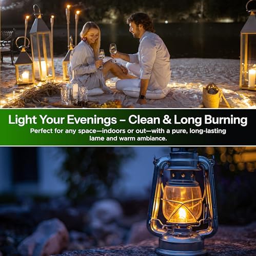 Firefly - Premium Paraffin Lamp Oil 32 oz - Smokeless Indoor Fuel | Eucalyptus Scent, Kosher Certified, Wick Fed Lamps, Lantern And Candle Use