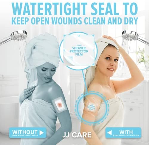 Shower Protector [Pack of 14], 9x9 Dialysis Catheter Shower Shileds Wound Cover, PICC Line Water Barrier, Colostomy Waterproof Bandage Protector