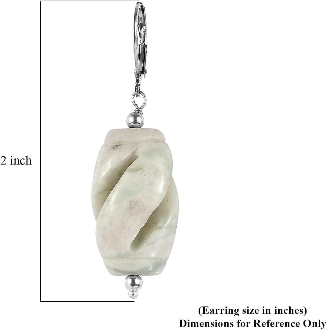 Sesame Jasper 40.00 ctw Earrings in Stainless Steel