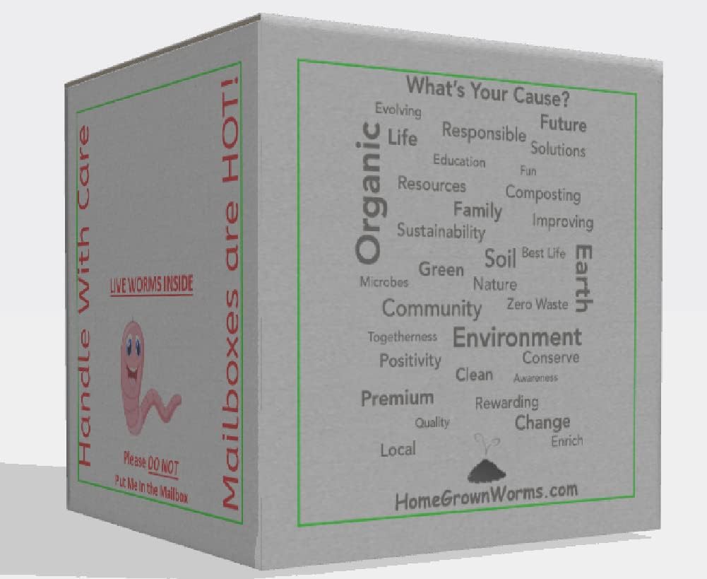 250+ (1/4LB) Red Wigglers Live Worms for Composting and Garden - Live Delivery Guaranteed! Red Worms for Worm Castings - Wiggly Wrigglers - Great