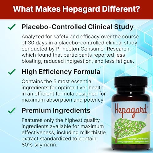 Hepagard Natural Liver Support Supplement with NAC, Vegan, Gluten-Free