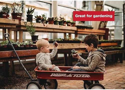 Radio Flyer Classic Red Wagon, for Kids 1.5+, Wagon for Kids or Cargo | All-Steel Body with No-Scratch Edges, 10” Rubber Tires