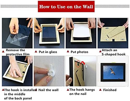 6x8 inch Picture Frame Made of 100% Solid Wood and High Definition PlexiGlass Display Pictures for Table Top Display and Wall Mounting Photo Frame