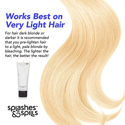 Semi-Permanent Butter Blonde Hair Dye - Vibrant 2.36 Oz. Tubes Temporary Hair Color - Ammonia and Peroxide Free -Vegan and 100% Cruelty-Free Toner - Lasts for 7-15 Shampoos - by Splashes and Spills