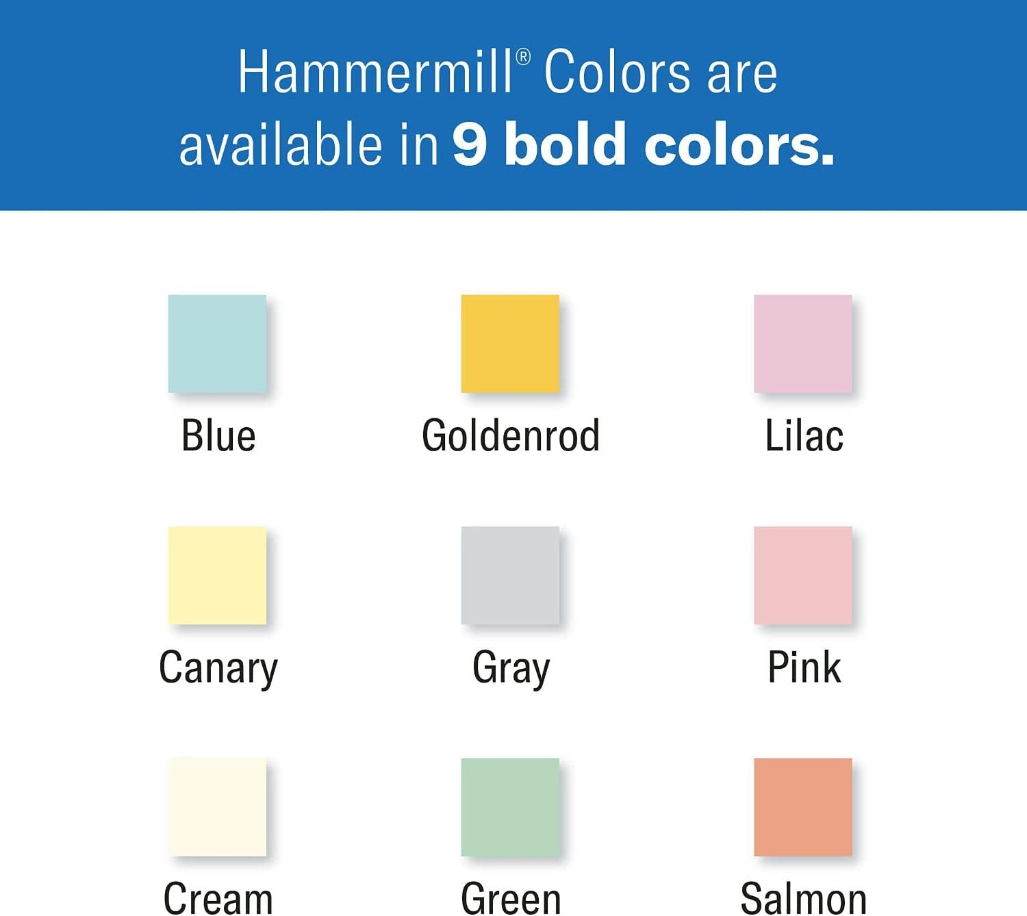 Hammermill Colored Paper, 20 lb Blue Printer Paper, 8.5 x 11 - Made in the USA, Pastel Paper, 103309R - 1 Ream (500 Sheets)