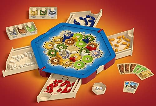 CATAN Traveler COMPACT EDITION Board Game - Settle, Trade, and Build on the Go! Strategy Game, Family Game for Kids and Adults, Ages 10+, 2-4 Players