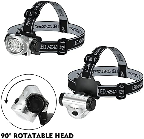 EverBrite 5 Pack LED Headlamp, Pivoting Head with Adjustable Headband | Batteries Included, 4 Lighting Modes, Pivoting Light Head, Adjustable Headband