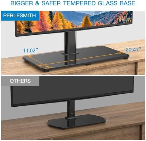 PERLESMITH Universal TV Stand Legs for 37-78 inch TVs to 99lbs with Mount